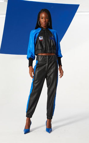 Straight Pants Faux Leather - Open