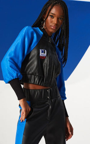Squad Sport Cropped Jacket With Cutouts - Open