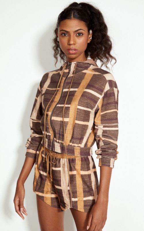 Printed Hooded Jacket - Open