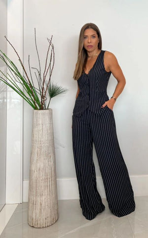 Striped Tailored Set