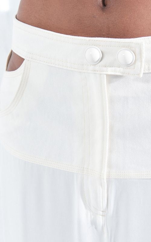 Maxi Skirt with Side Cutouts - Open