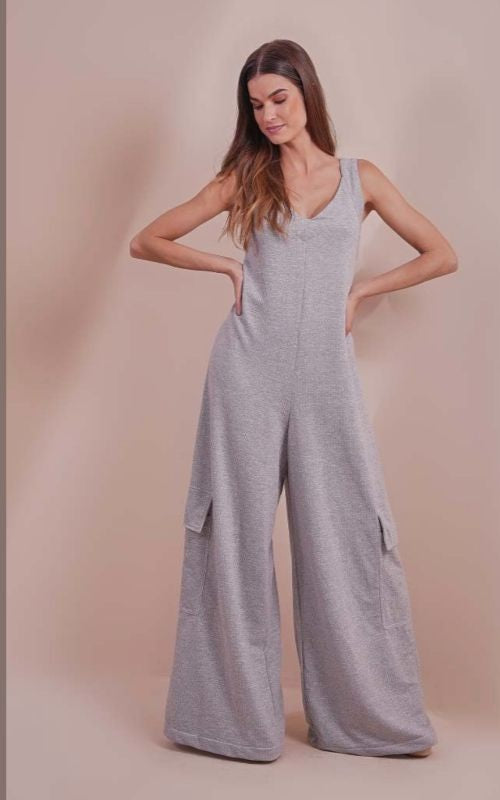 Wide Sweatshirt Jumpsuit