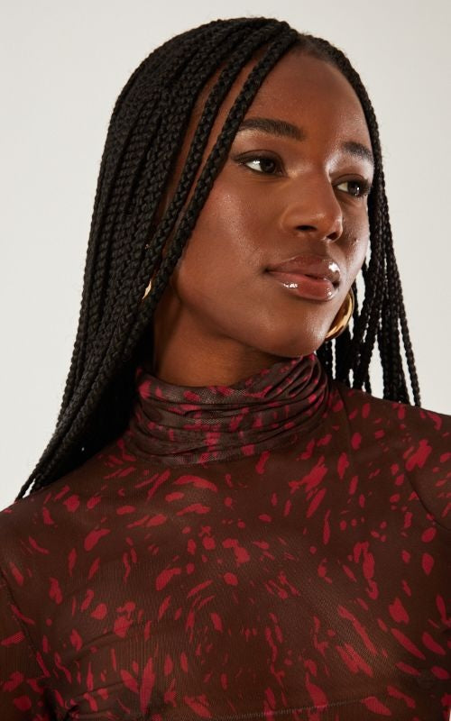 Slim-fit Tulle Blouse - Open