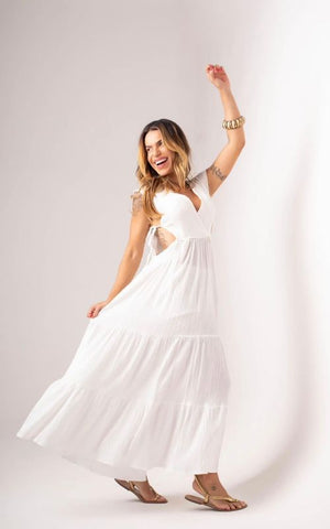 Vestido Longo Porto Dunas Maxi Dress White