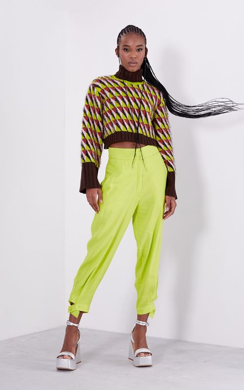 Cropped Linen Pants - Open