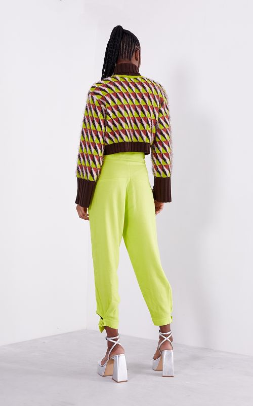 Cropped Linen Pants - Open