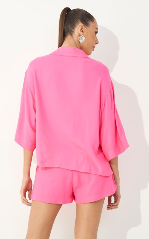 Doja Oversized Short Sleeve Shirt With Pockets - Colcci