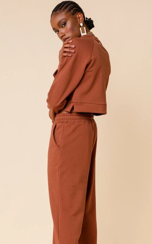 Set Cropped Sweatshirt + Pants