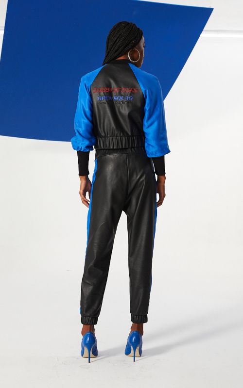 Straight Pants Faux Leather - Open