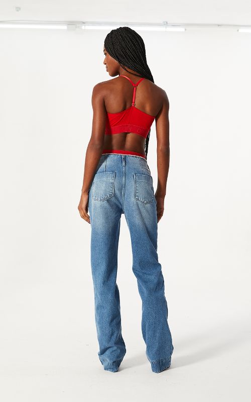 Carolina Jeans Pants with Belt - Open