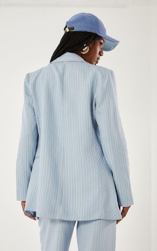 Striped Tailored Blazer - Open