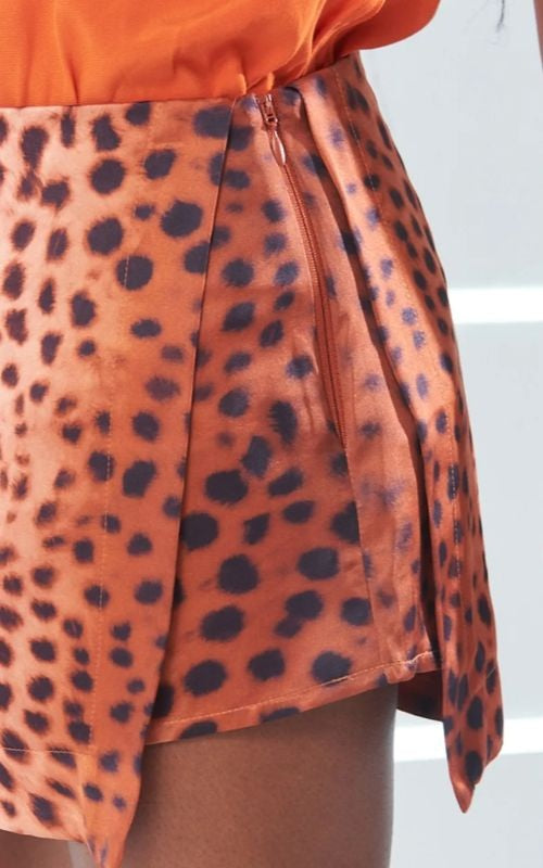 Leopard Print Skort - Open