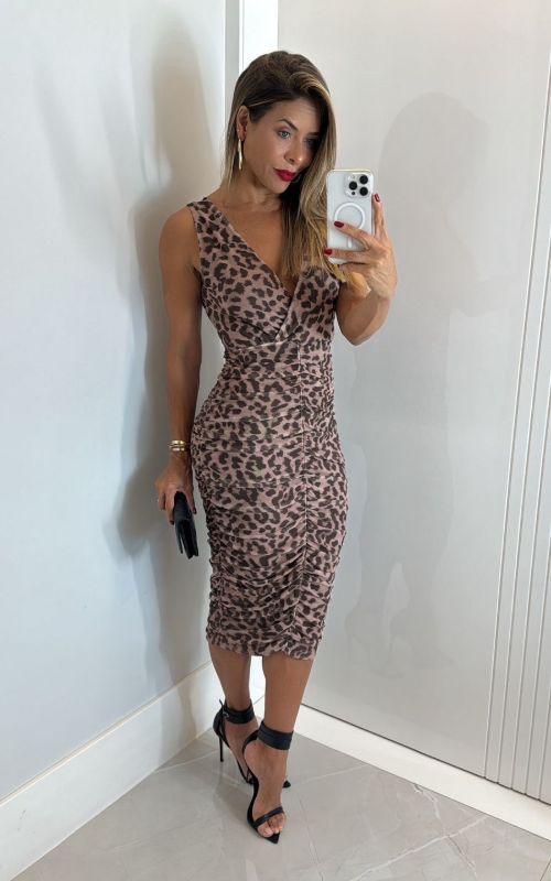 Instinct Animal Print Midi Dress