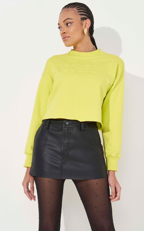 Lemon Cropped Sweatshirt - Colcci