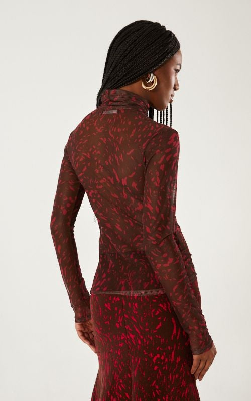 Slim-fit Tulle Blouse - Open