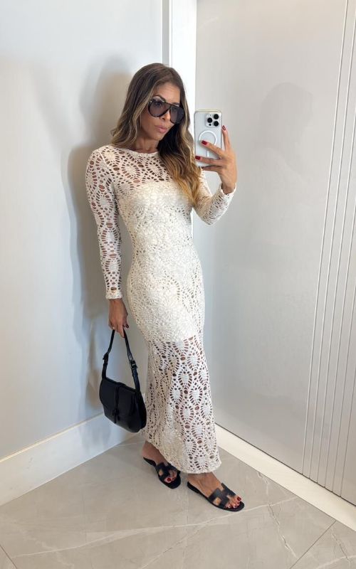 Sand Wind Long Sleeve Dress