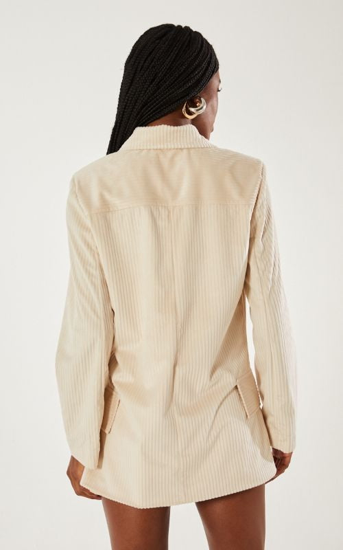 Velvet Blazer with Lapels - Open