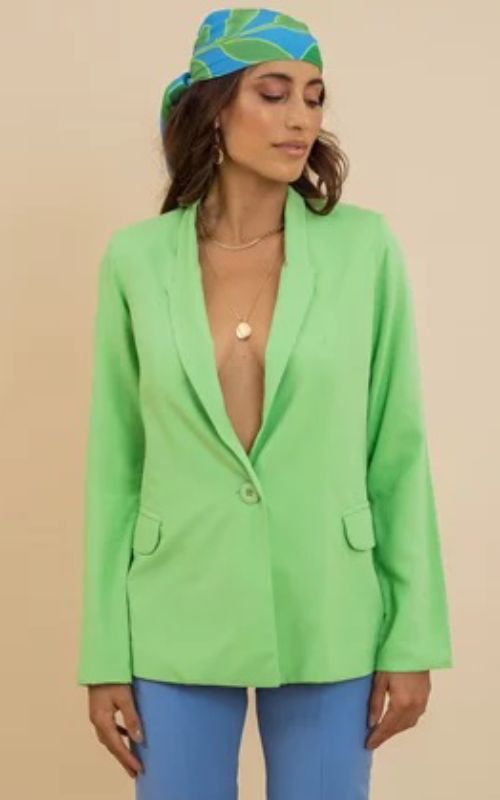 Crepe Blazer - Green