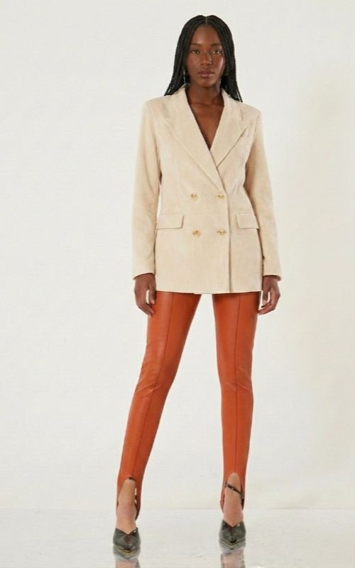 Velvet Blazer with Lapels - Open