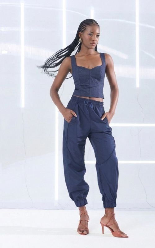 Sport Style Nylon Pants - Open