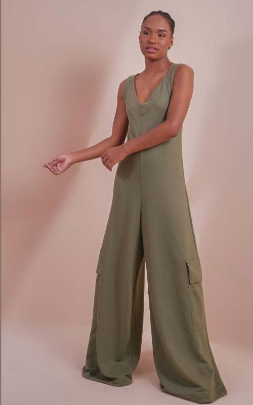 Wide Sweatshirt Jumpsuit