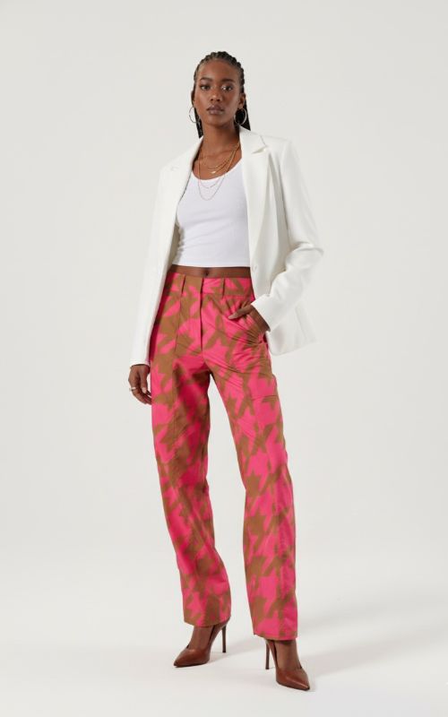 Pied Poul Straight Pants - Open