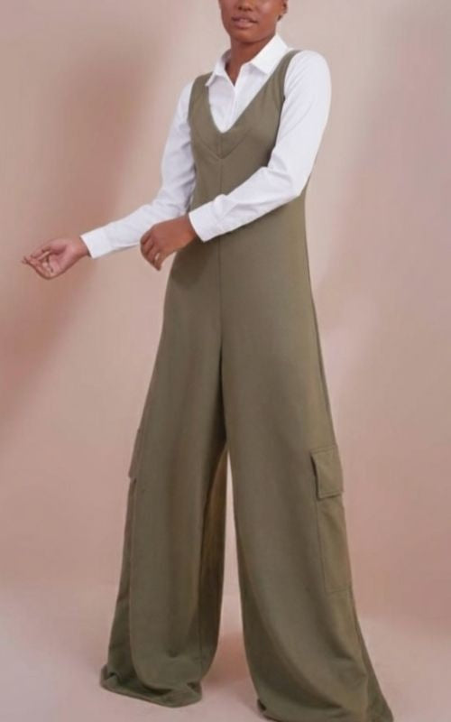 Wide Sweatshirt Jumpsuit