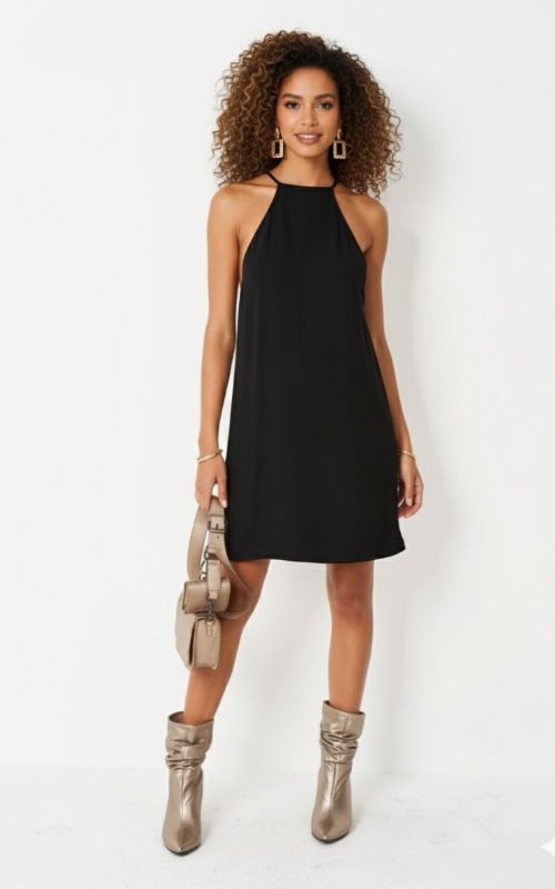 Solid Halter Dress - Colcci