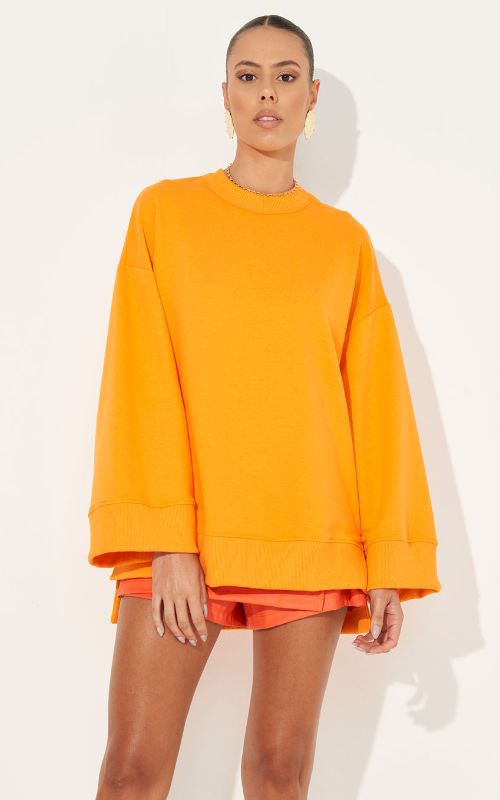 Wide Sweatshirt Alper Orange - Colcci