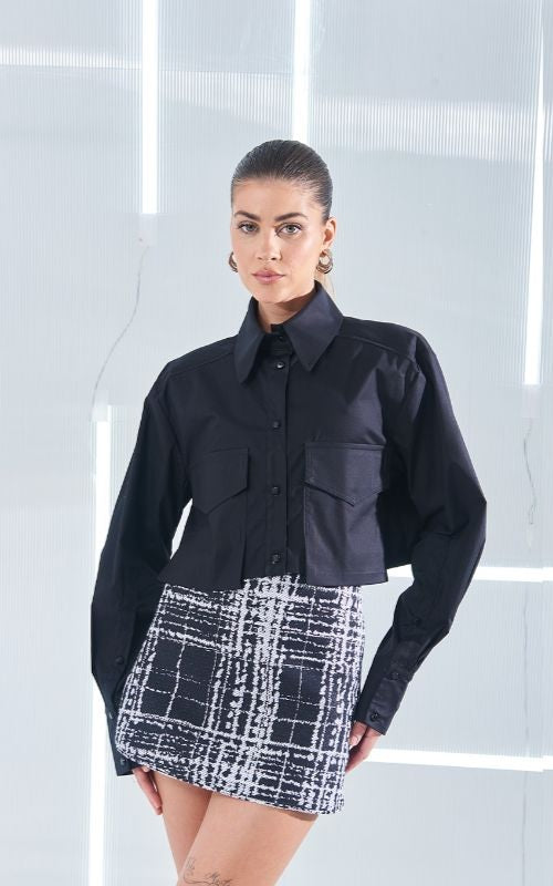 Double Collar Tailored Button Down - Open