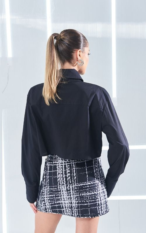 Double Collar Tailored Button Down - Open