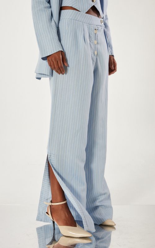 Striped Tailored Pants - Open