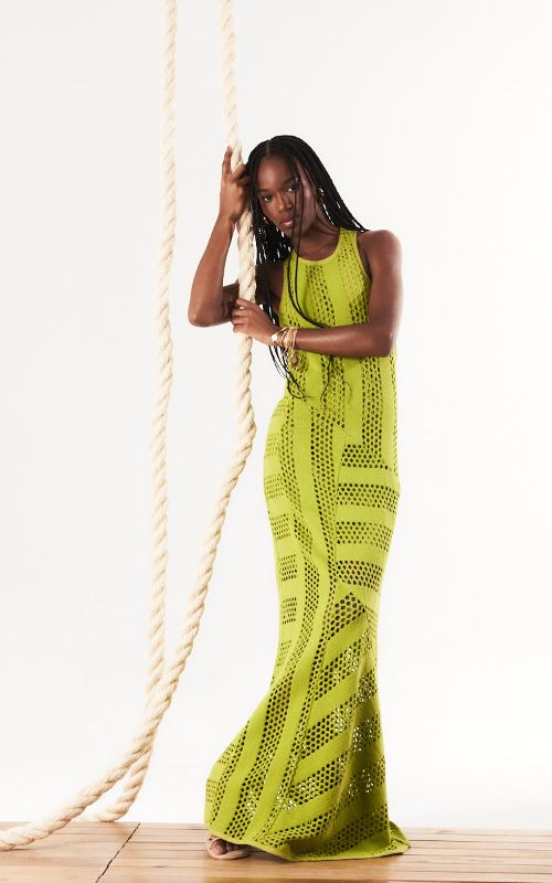 Long Mermaid Knit Dress - OPEN